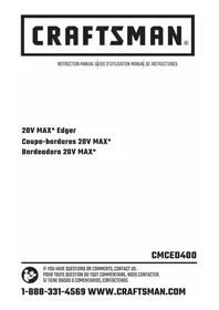 Notice Craftsman CMCED400 Batterie