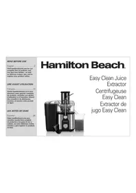 Notice HAMILTON BEACH EASY CLEAN 67870 Extracteur de jus