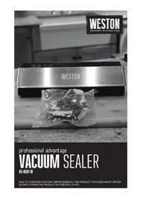 Notice Weston 65-0501-W Appareils à emballage sous vide