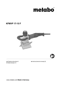Notice METABO KFMVP 17-15 F Fraiseuse