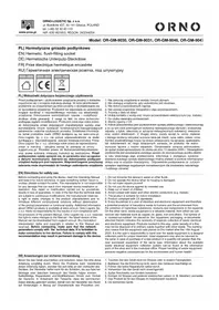 Notice ORNO OR-GM-9030 Prise murale