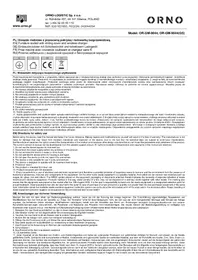 Notice ORNO OR-GM-9044 Prise murale