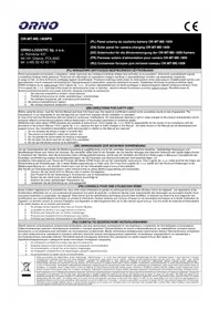 Notice ORNO OR-MT-ME-1809PS Caméra de surveillance