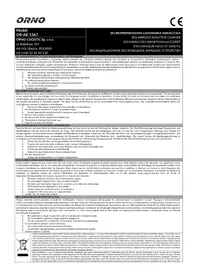 Notice ORNO OR-AE-1367 Prise murale