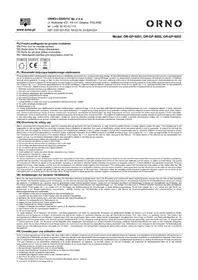 Notice ORNO OR-GP-9201 Prise murale