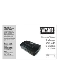 Notice Weston 65-3001-W Appareils à emballage sous vide