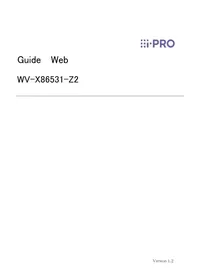 Notice i-PRO WV-X86530-Z2 Caméra de surveillance