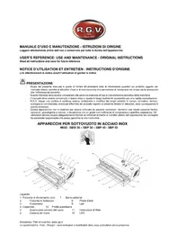Notice RGV SBSI 30 Appareils à emballage sous vide