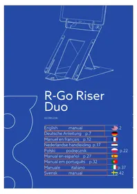 Notice R-Go Tools RISER DUO Système de refroidissement pour ordinateur portable