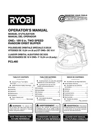 Notice RYOBI ONE+ PCL460 Polisseuse