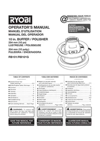 Notice RYOBI ONE+ RB102G Polisseuse