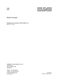 Notice JUNG BTLC17182234 Détecteur de mouvements