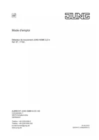 Notice JUNG BTLC17182235 Détecteur de mouvements