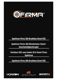 Notice SPEKTRUM FIRMA 30A Jouet radiocommandé