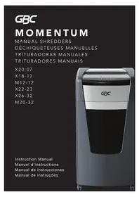 Notice GBC MOMENTUM X18-12 Destructeur de document