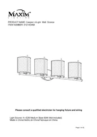 Notice Maxim CASPIAN 31214OIAB Éclairage