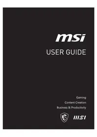 Notice MSI CREATORPRO 16 AI STUDIO Ordinateur portable