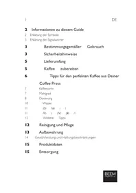 Notice BEEM FRENCH PRESS Machine à café