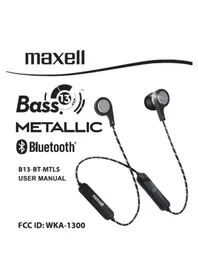 Notice MAXELL BASS 13 ANC-BT132 Ecouteur
