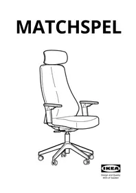 Notice IKEA MATCHSPEL 605.742.84 Chaise de bureau