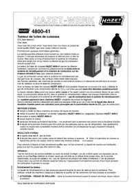 Notice Hazet 4800-41 équipements de mesure