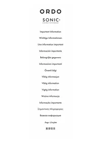 Notice Ordo HYDRO SONIC Non catégorisé