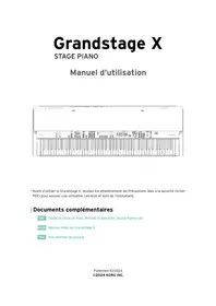 Notice KORG GRANDSTAGE X Synthétiseur