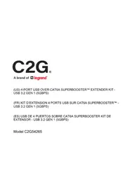 Notice C2G C2G54265 Extension audio/video