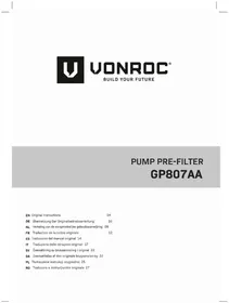 Notice Vonroc GP807AA Pompe à eau