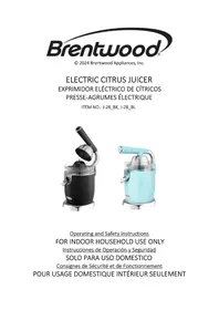 Notice Brentwood J-28 Extracteur de jus