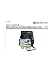 Notice Gossen Metrawatt SECULIFE ST M693A équipements de mesure
