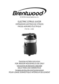 Notice Brentwood J-26 Extracteur de jus