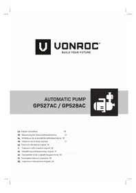 Notice Vonroc GP527AC Pompe à eau