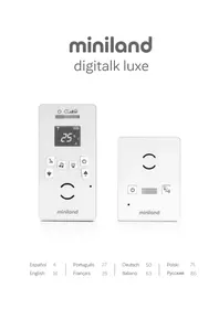 Notice Miniland DIGITALK LUXE 89477 Moniteurs pour bébé