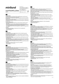 Notice Miniland NUTRIHEALTHY PLATE 89422 Balances de cuisine