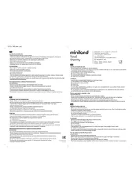 Notice Miniland FOOD THERMY PALMS 89445 Non catégorisé