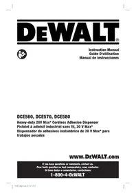 Notice DEWALT DCE570 Pistolet à colle