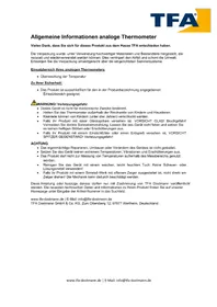 Notice TFA 40.1000 équipements de mesure