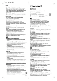 Notice Miniland BOTTLE LEAVES 500ML 89440 Bouteille