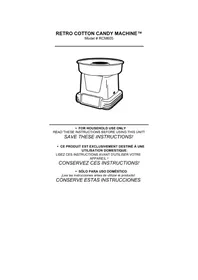 Notice Nostalgia RCM605 Machine à barbe à papa