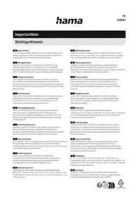 Notice HAMA 200647 Autres accessoires informatique