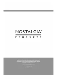 Notice Nostalgia NFFFD1PW Machine à glace