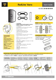 Notice Topeak REDLITE AERO Lampe