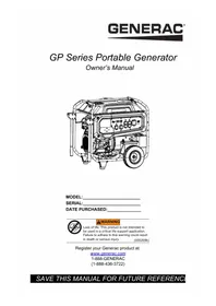 Notice Generac G0077050 Générateur