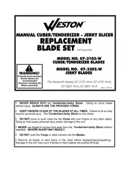 Notice Weston 07-3103-W Hachoir