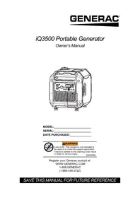 Notice Generac G0077231 Générateur