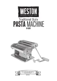 Notice Weston 01-0201 Machine à pâtes