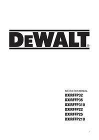 Notice DEWALT DXIRFFP32 Détecteur de gaz