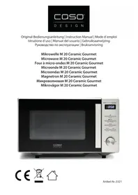 Notice CASO M 20 CERAMIC GOURMET Four à micro-ondes