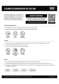 Notice Vigo MERCER VGR3020CK1 Lavabo